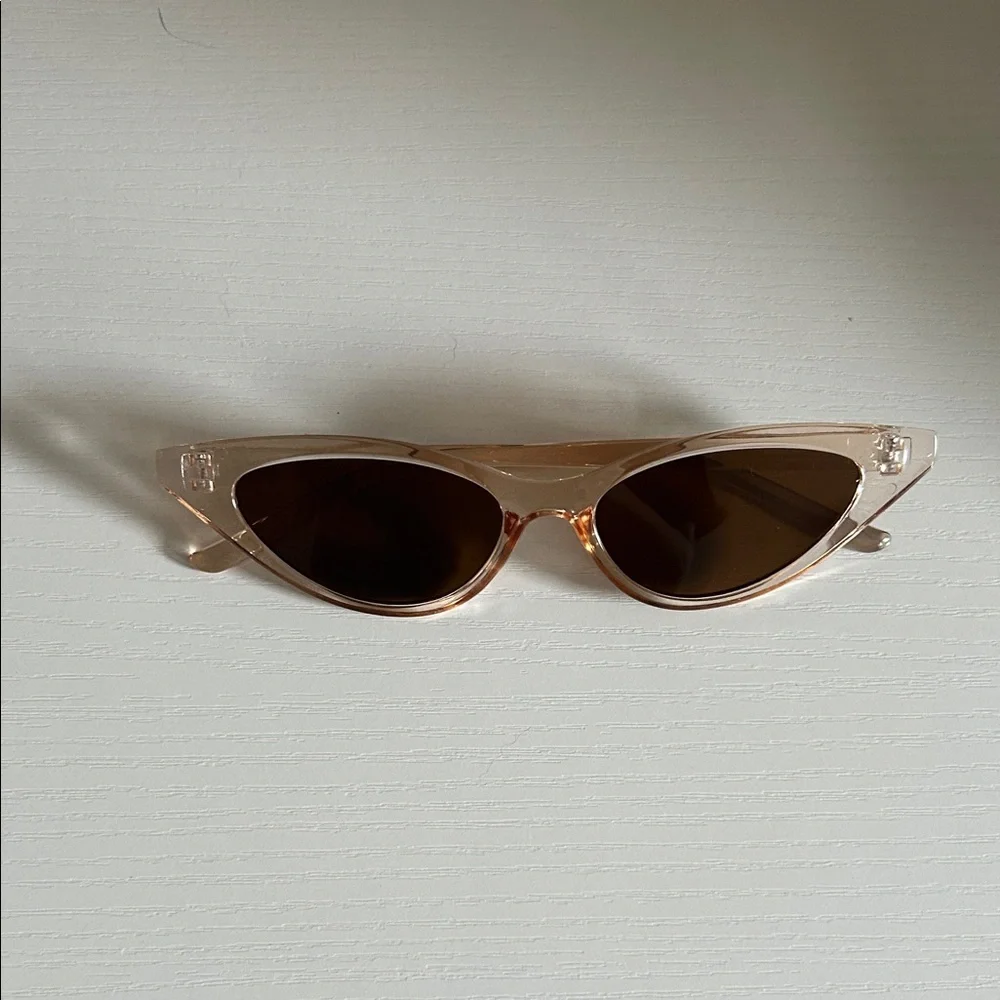 Women's Cat-Eye Sunglasses in Clear Champagne Frame
